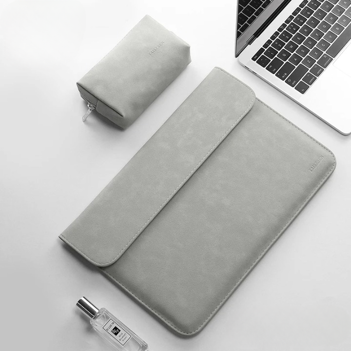 Housse fine en cuir PU pour ordinateur portable MacBook et ordinateurs portables (11 à 16 pouces)