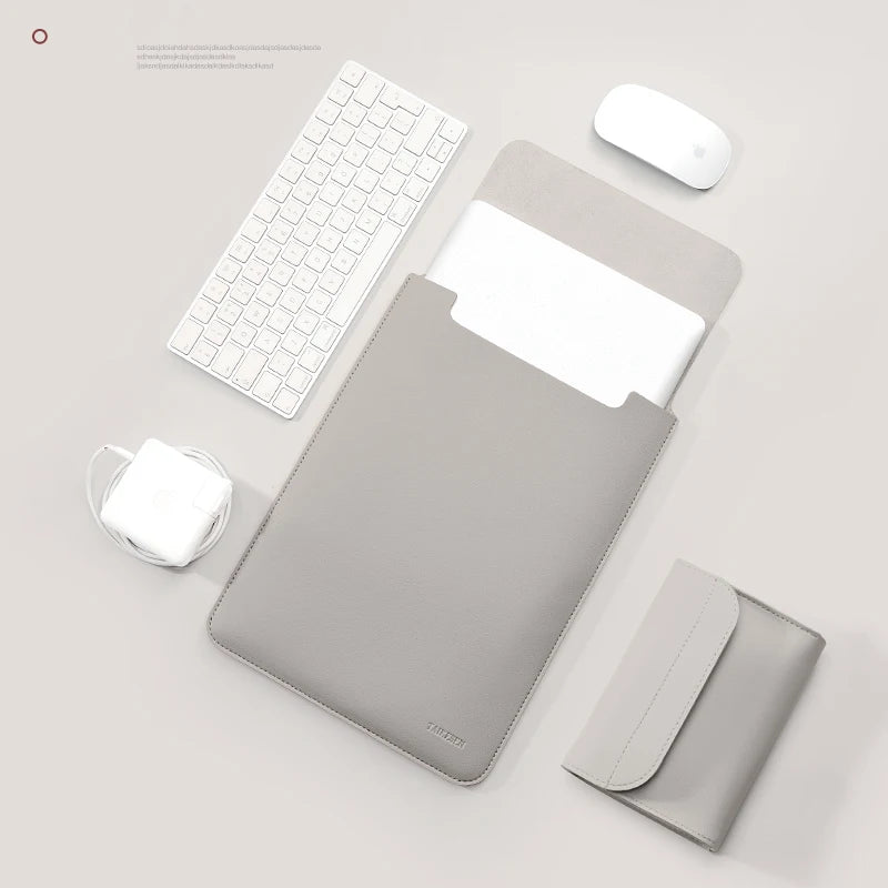 Housse pour ordinateur portable en PU non magnétique – Étui fin et étanche (11–15,6 pouces)