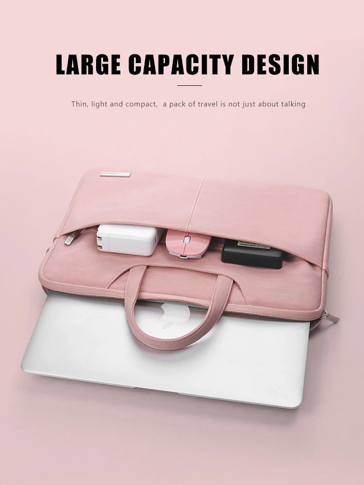 PU Leather Laptop Briefcase with Handles – 13 to 15.6 inch