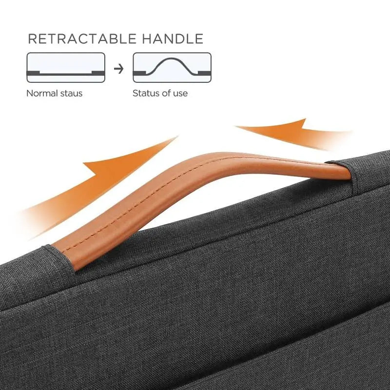 Housse pour ordinateur portable avec bandoulière – Modèle imperméable et rembourré