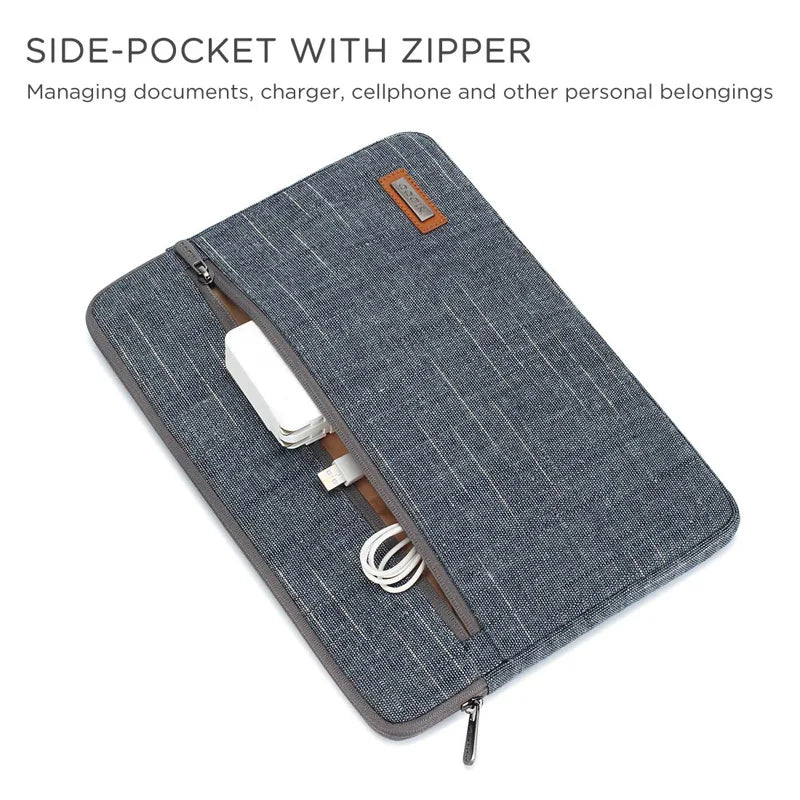 Water-Resistant Laptop Sleeve with Front Pocket – 11.6 to 15.6 Inch