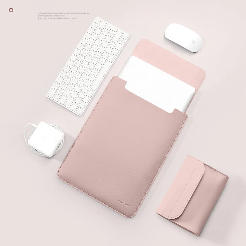Housse pour ordinateur portable en PU non magnétique – Étui fin et étanche (11–15,6 pouces)