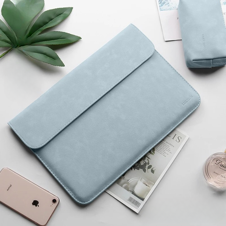 Housse fine en cuir PU pour ordinateur portable MacBook et ordinateurs portables (11 à 16 pouces)