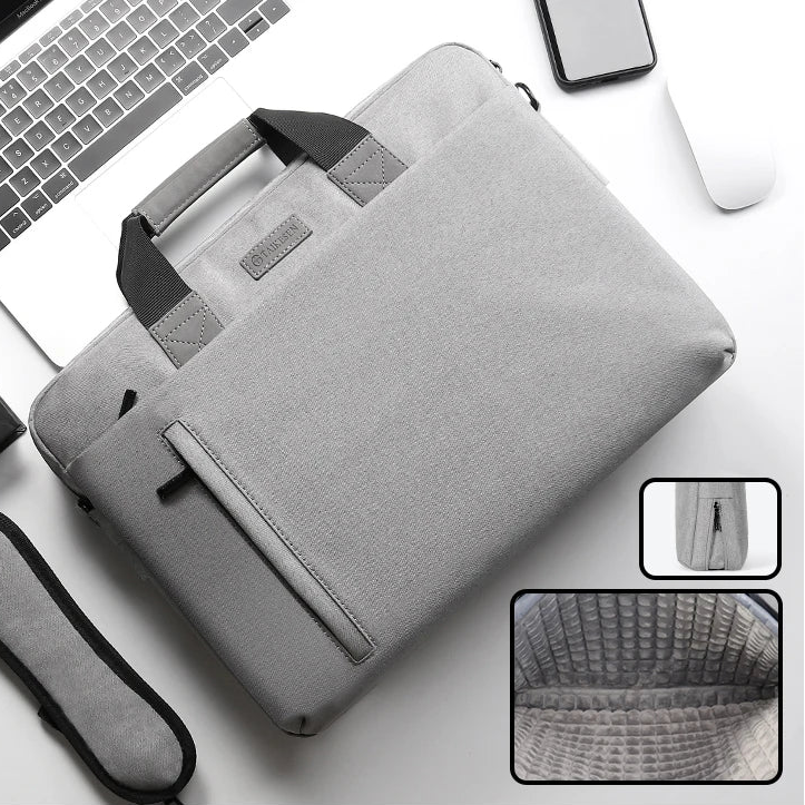 14 Inch Laptop Bag – Canvas Briefcase with Shoulder Strap