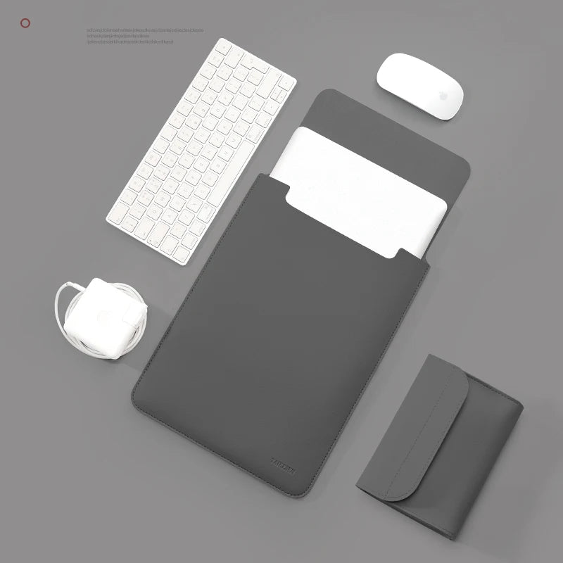 Housse pour ordinateur portable en PU non magnétique – Étui fin et étanche (11–15,6 pouces)
