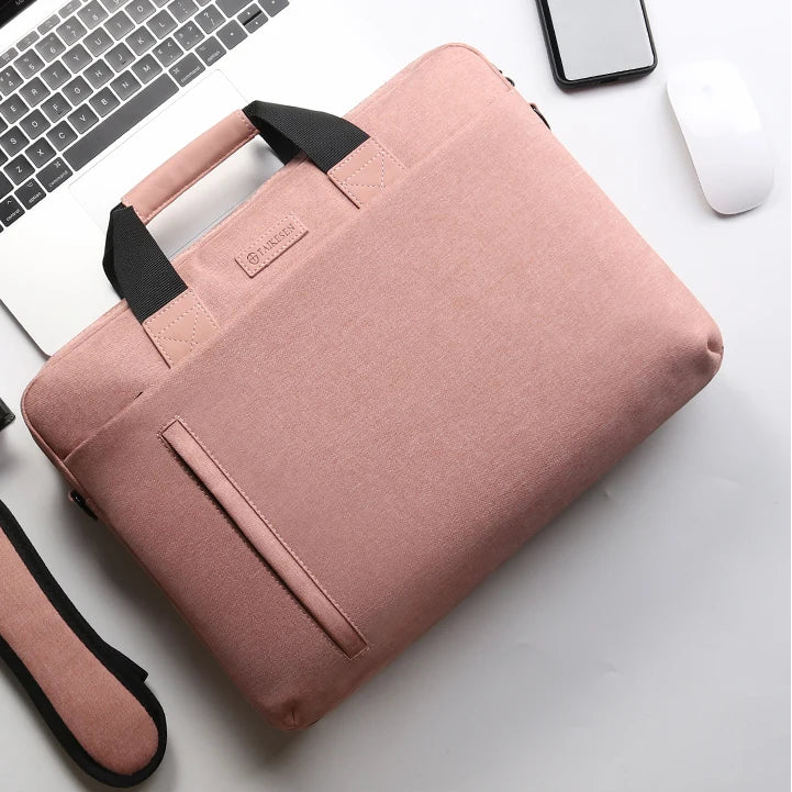 14 Inch Laptop Bag – Canvas Briefcase with Shoulder Strap