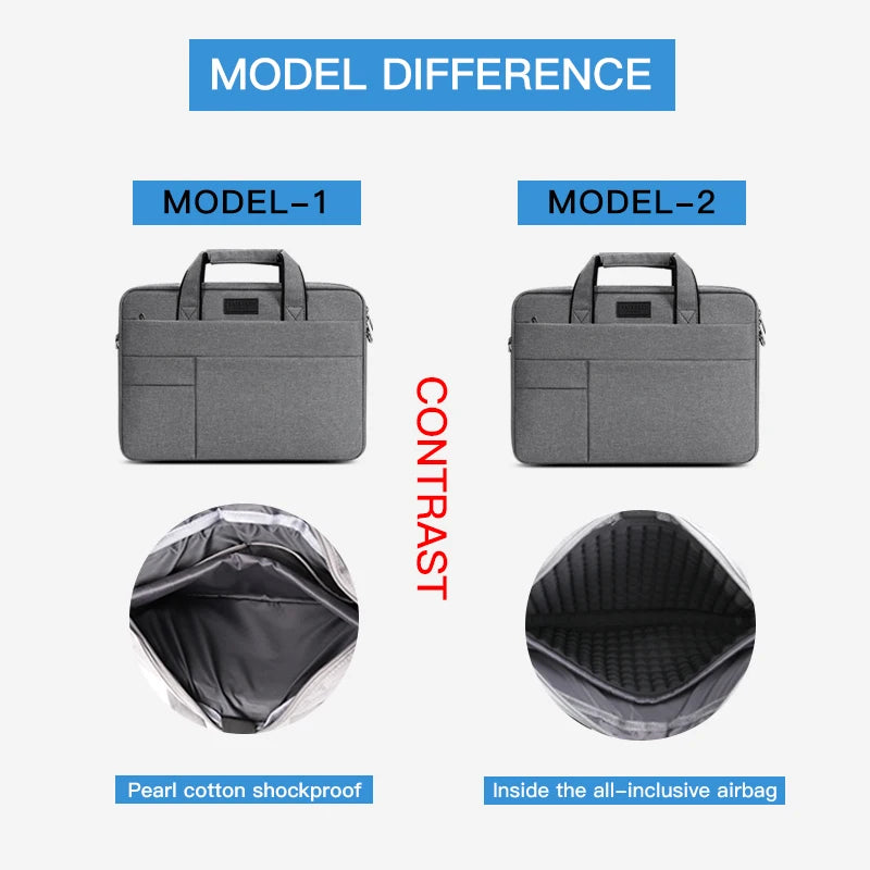 Laptop Briefcase with Trolley Sleeve – Lightweight Waterproof Laptop Bag (13–16 inch)