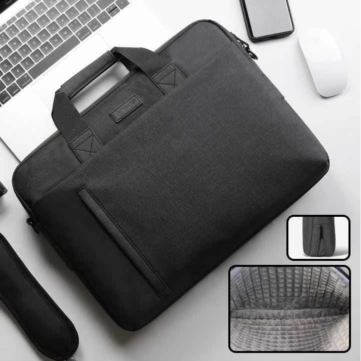 14 Inch Laptop Bag – Canvas Briefcase with Shoulder Strap