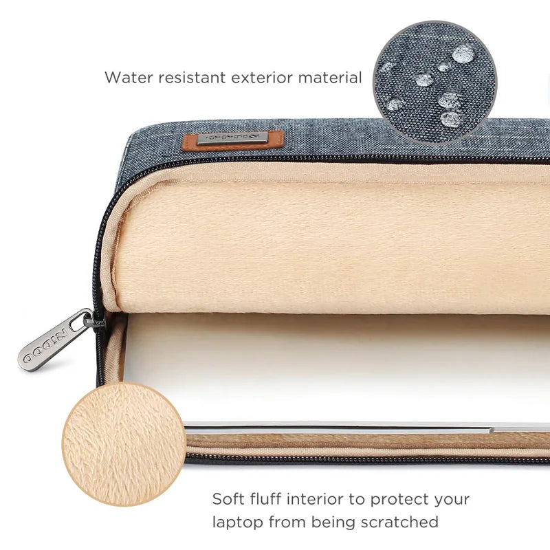 Water-Resistant Laptop Sleeve with Front Pocket – 11.6 to 15.6 Inch