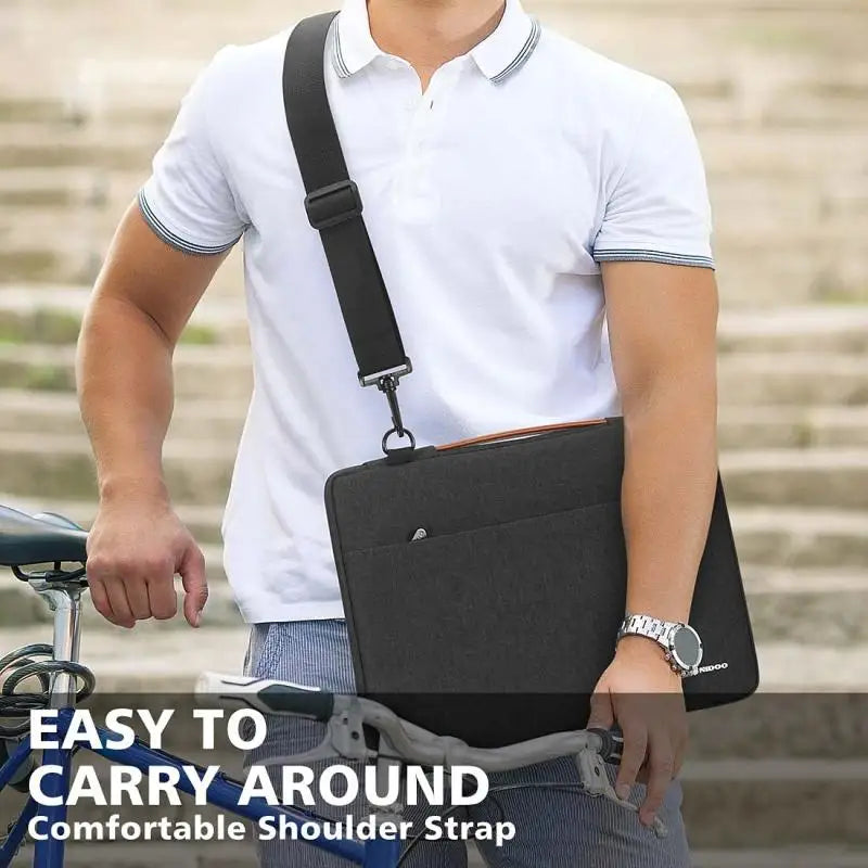 Laptop Sleeve with Shoulder Strap – Waterproof & Padded Design