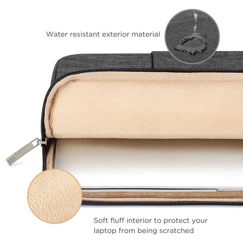 Water-Resistant Laptop Sleeve with External Pocket