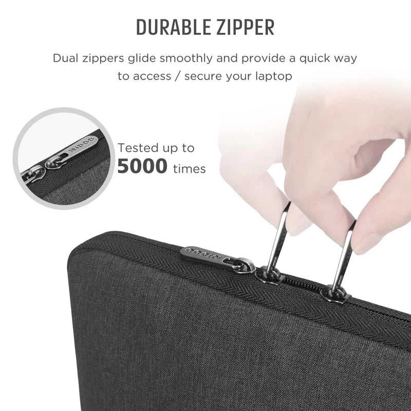 Housse étanche pour ordinateur portable avec pochette pour accessoires – 13, 14 et 15,6 pouces