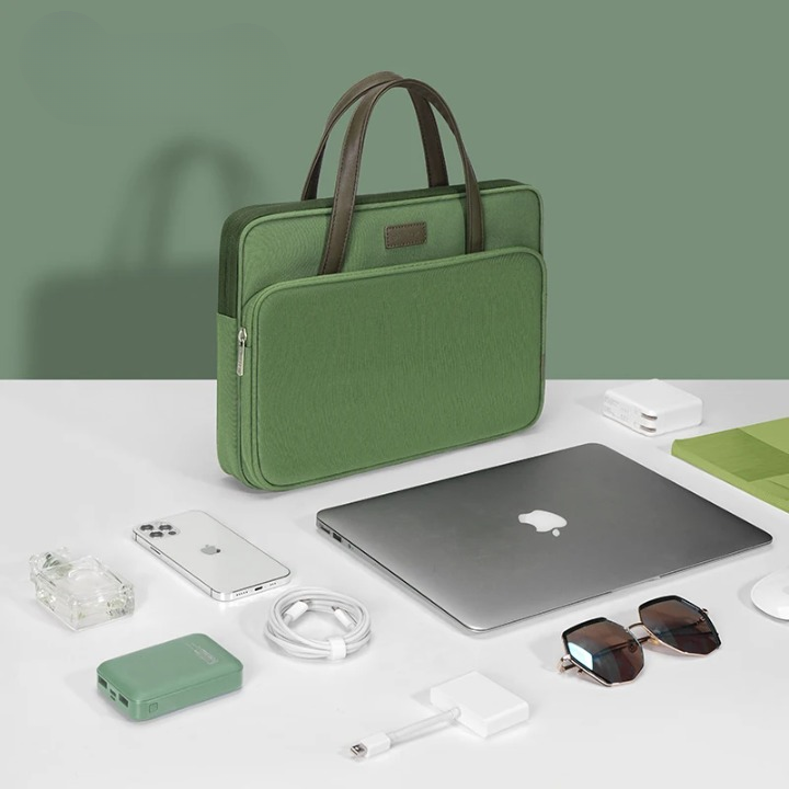 Laptop Briefcase with Soft Lining – Canvas Carry Bag 13–17 Inch