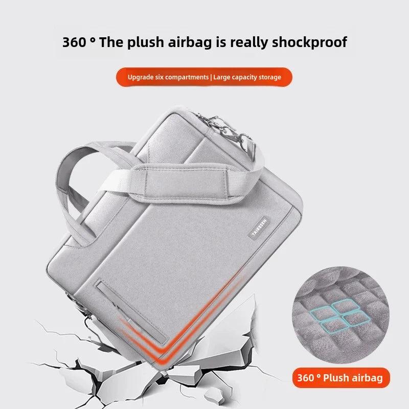 Shock-Resistant Business Laptop Bag with Shoulder Strap (13–17 Inch)