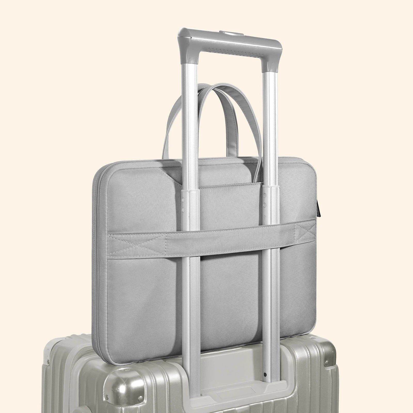 Shockproof Laptop Briefcase with Handle & Trolley Strap (13–16 inch)