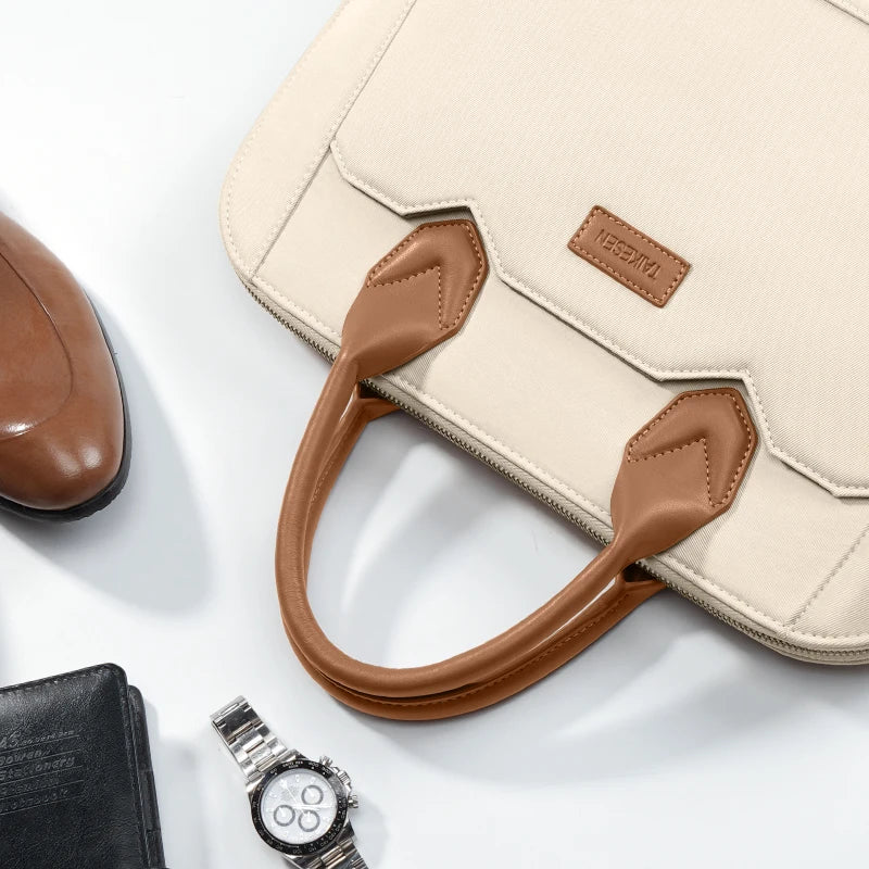 Business Canvas Laptop Briefcase – Waterproof Work Bag (13–16 Inch)