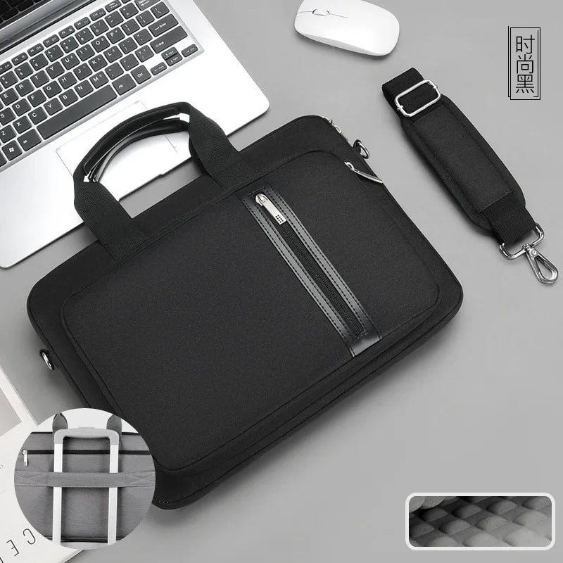 Structured Laptop Messenger Case with Shoulder Strap
