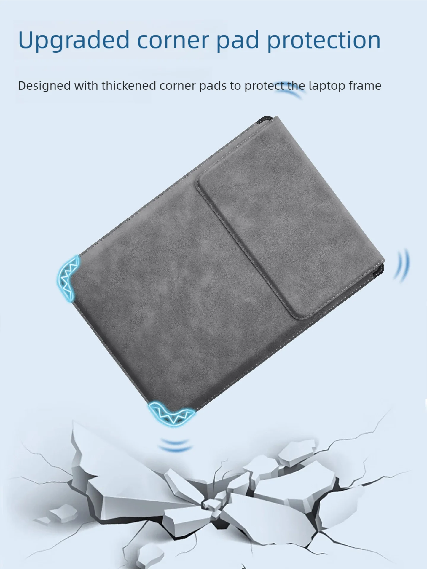 Laptop Sleeve with Foldable Stand – PU Protective Case 13–16 Inch