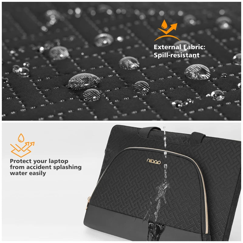 NIDOO Business Laptop Bag 15.6–17.3 Inch Waterproof Briefcase