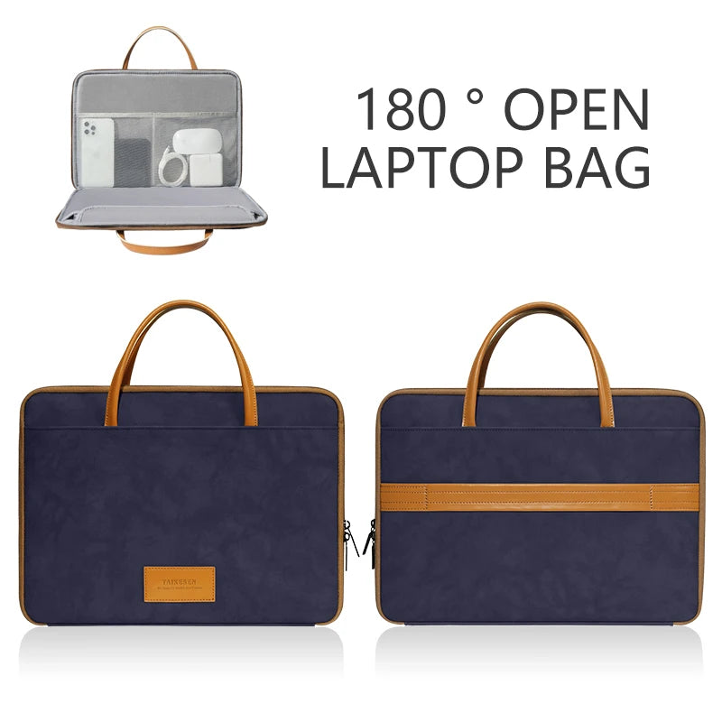 180° Opening Laptop Briefcase with Shockproof Compartments