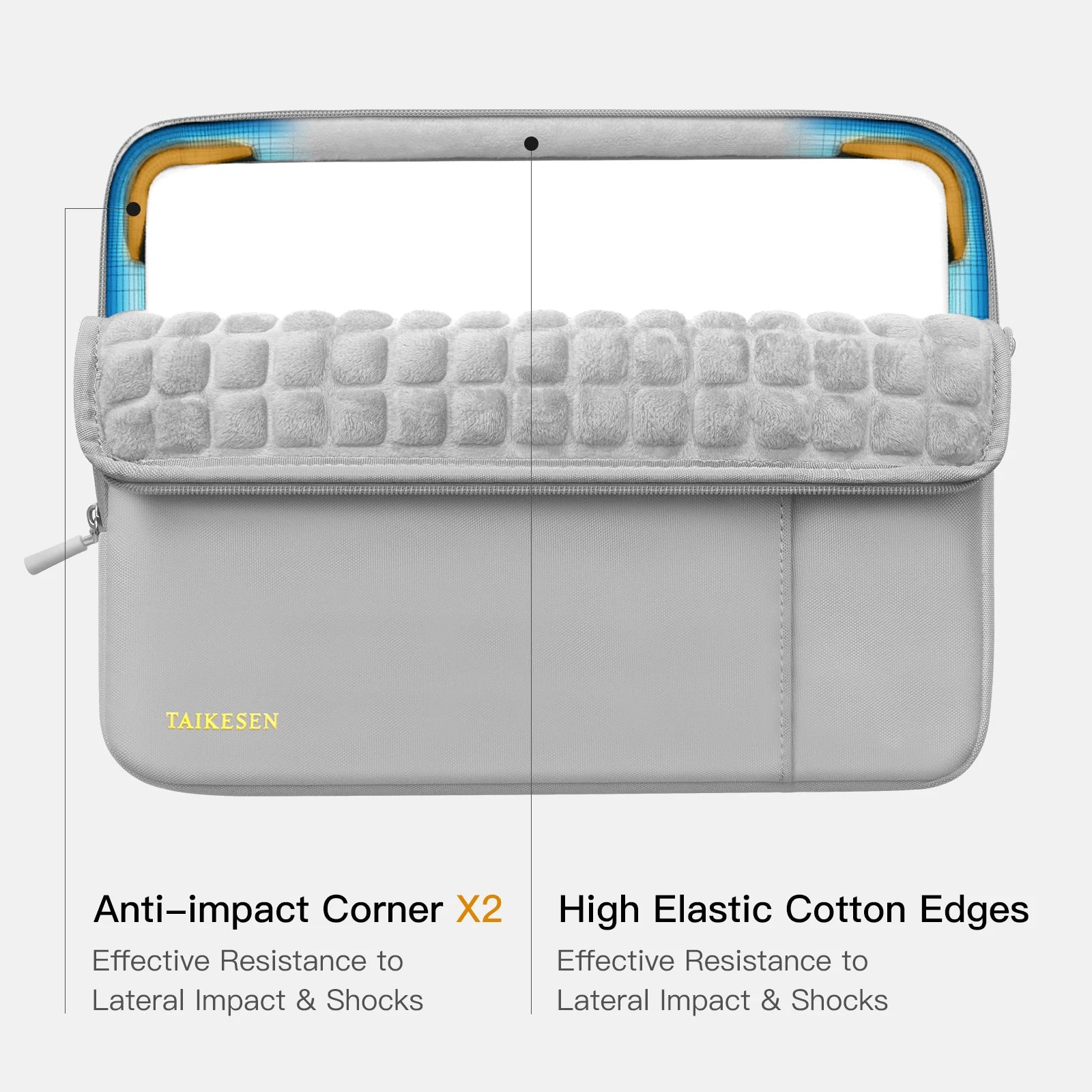 Housse pour ordinateur portable résistante aux chocs avec poche pour accessoires (13–16 pouces)