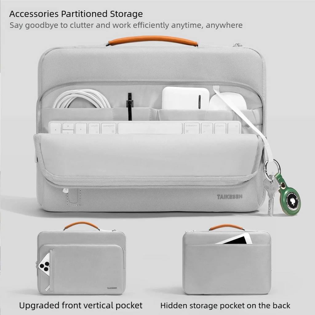 Étui fin pour ordinateur portable UIRA avec poignée – Housse de protection en toile (13–16 pouces)