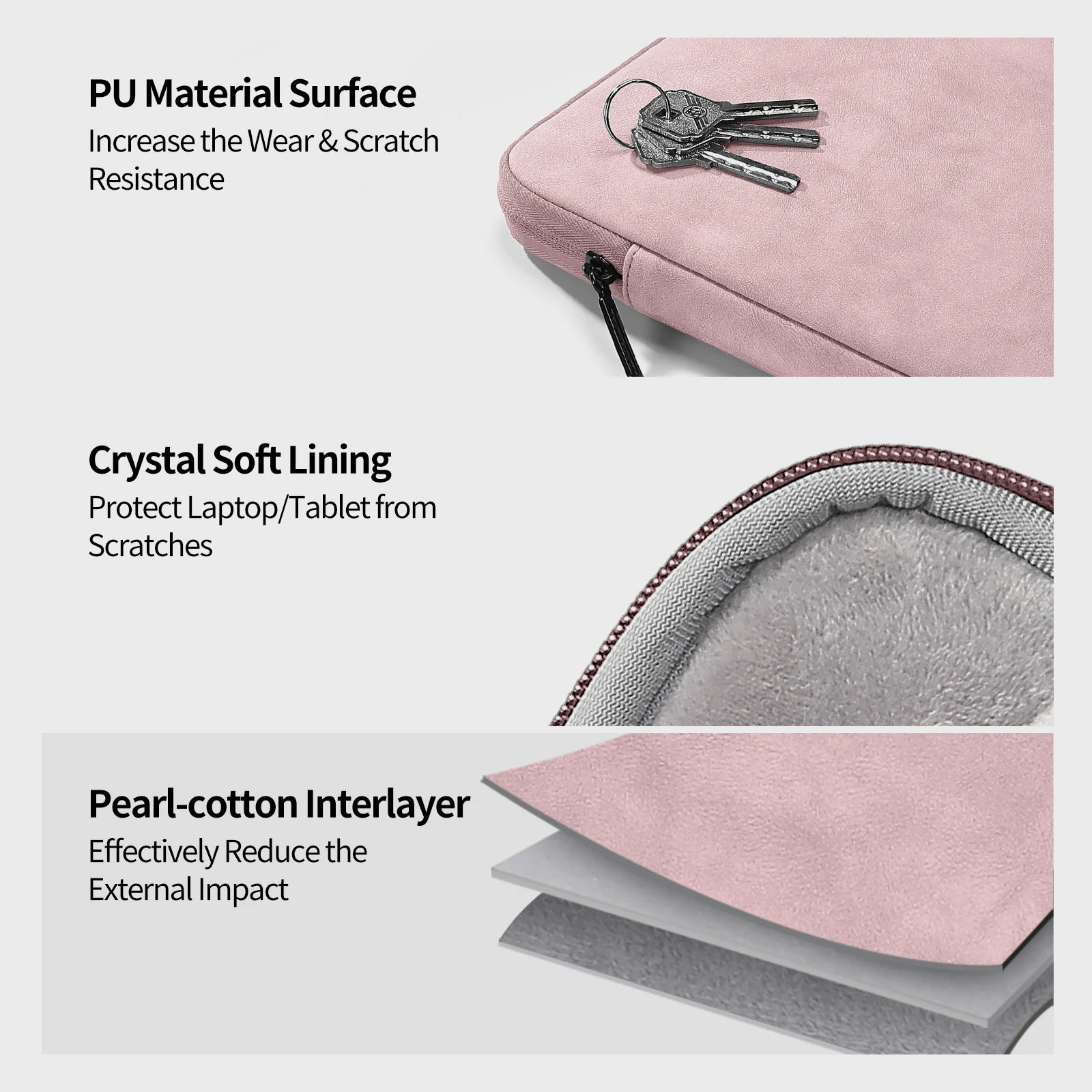 Housse antichoc pour ordinateur portable avec poche pour accessoires – 13–16 pouces