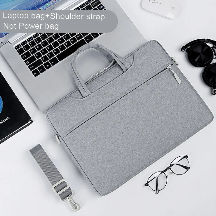 15 Inch Laptop Sleeve with Shoulder Strap – Denim Fabric