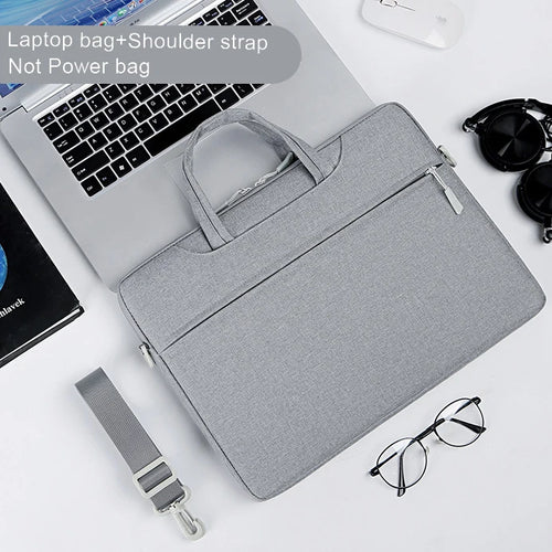 15 Inch Laptop Sleeve with Shoulder Strap – Denim Fabric