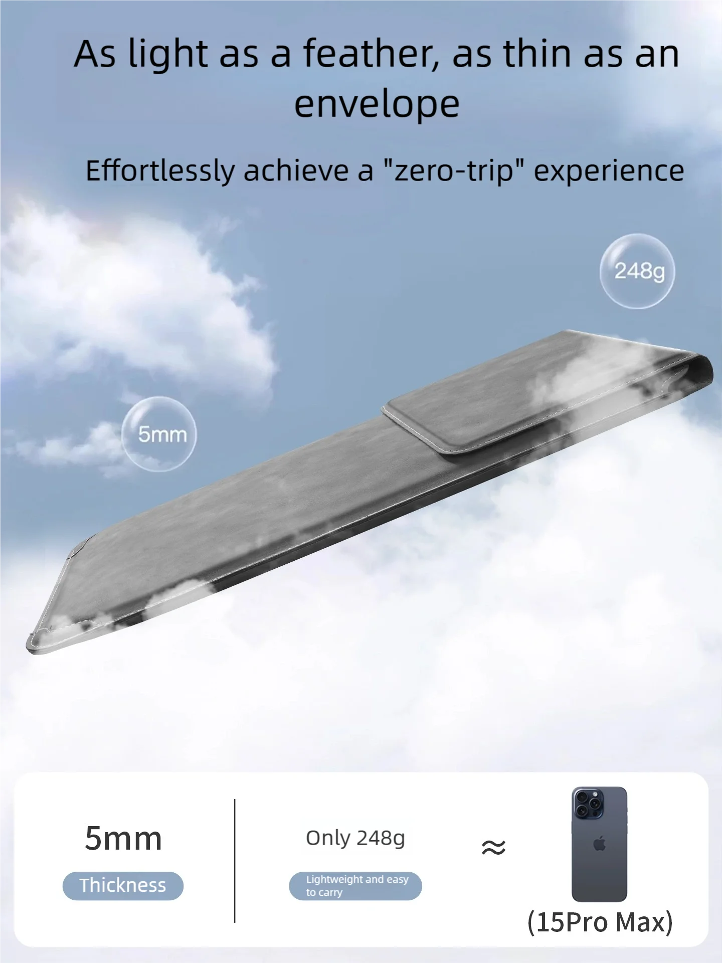 Laptop Sleeve with Foldable Stand – PU Protective Case 13–16 Inch