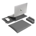Housse multifonctionnelle en PU pour ordinateur portable avec support et tapis de bureau