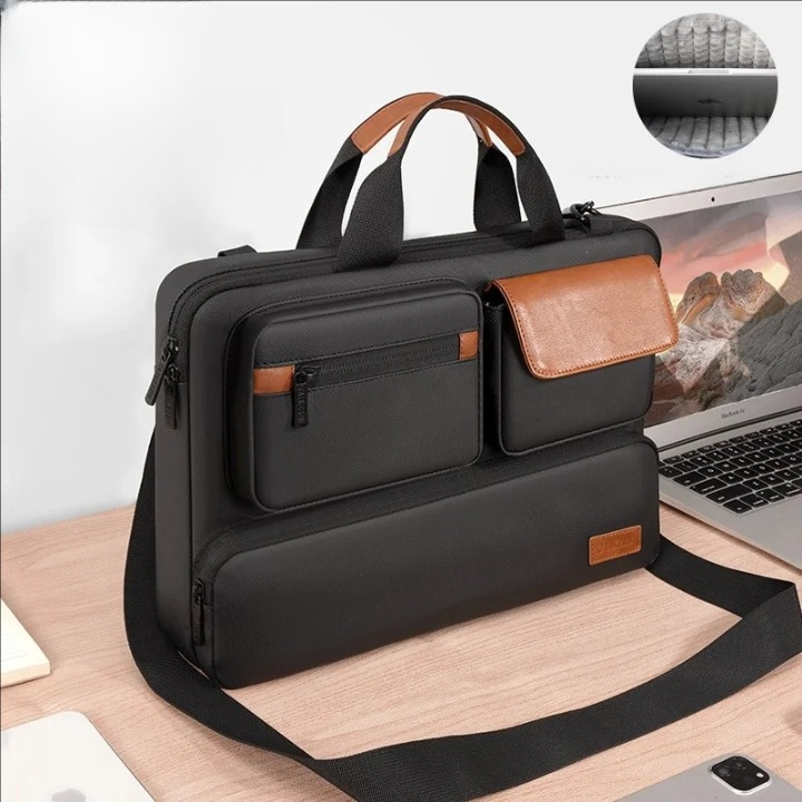Shockproof Laptop Messenger Bag with Airbag Protection (13–16 inch)