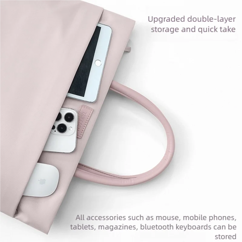 Sacoche légère en PU pour ordinateur portable avec poignées – 13–17,3 pouces