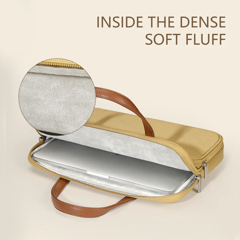 Laptop Briefcase with Soft Lining – Canvas Carry Bag 13–17 Inch