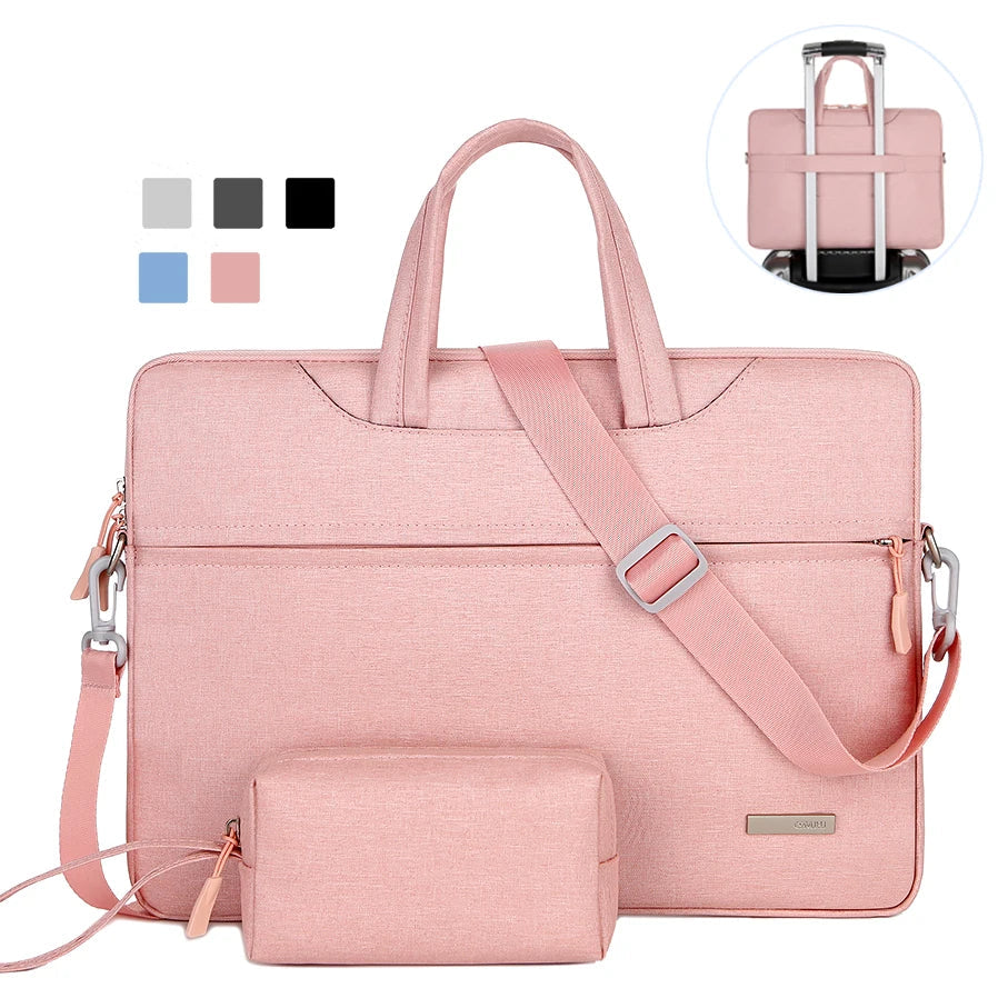 15 Inch Laptop Sleeve with Shoulder Strap – Denim Fabric