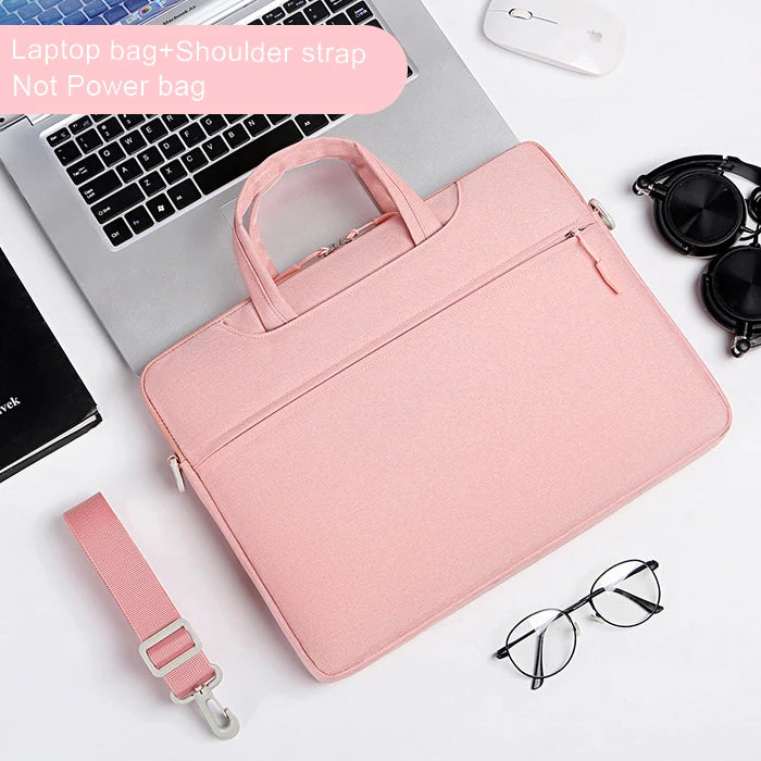 15 Inch Laptop Sleeve with Shoulder Strap – Denim Fabric