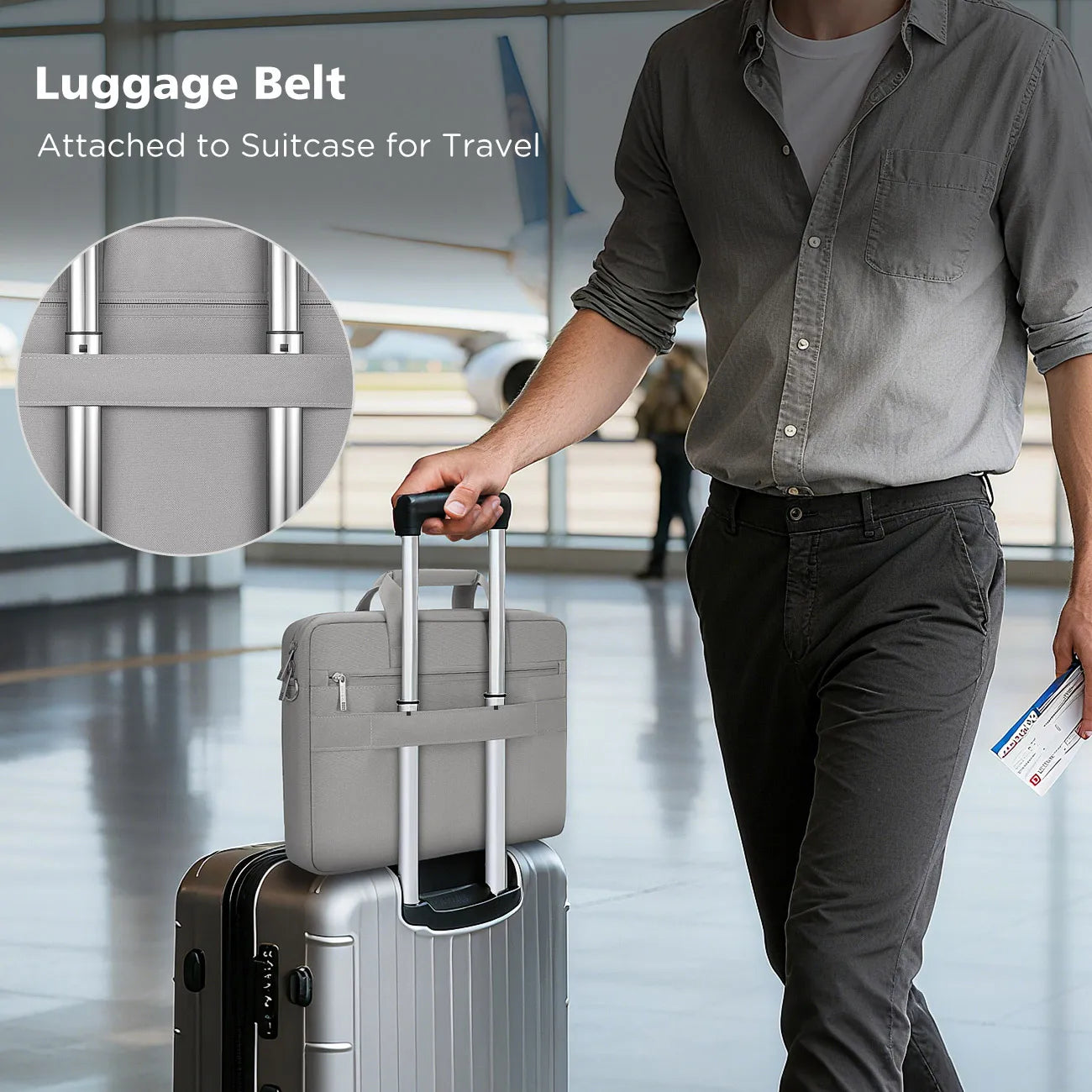 NIDOO Multi-Use Laptop Briefcase with Shoulder Strap