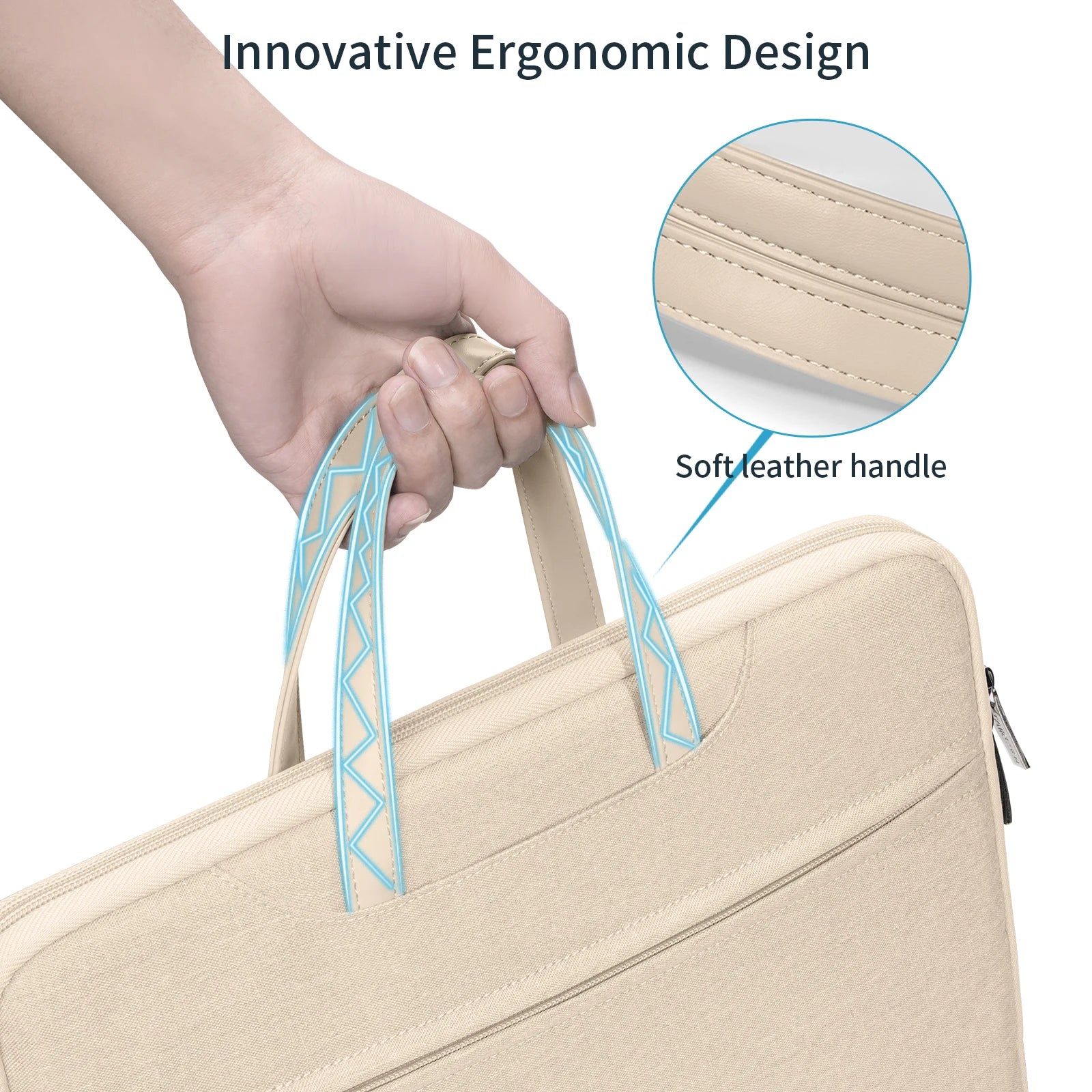 Shockproof Laptop Briefcase with Handle & Trolley Strap (13–16 inch)