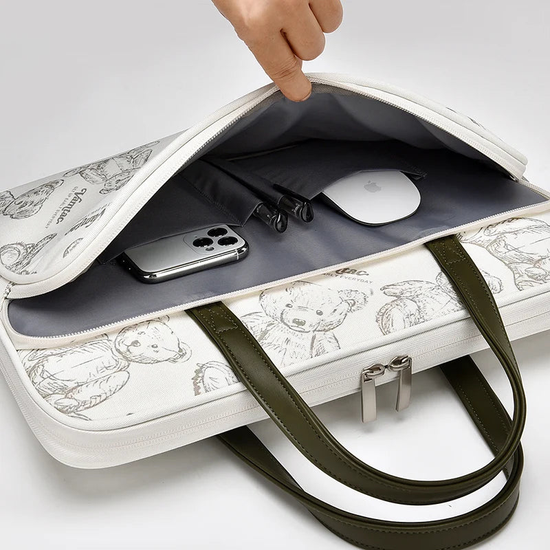 Cute Bear Laptop Bag Briefcase – 13 to 16 Inch Waterproof