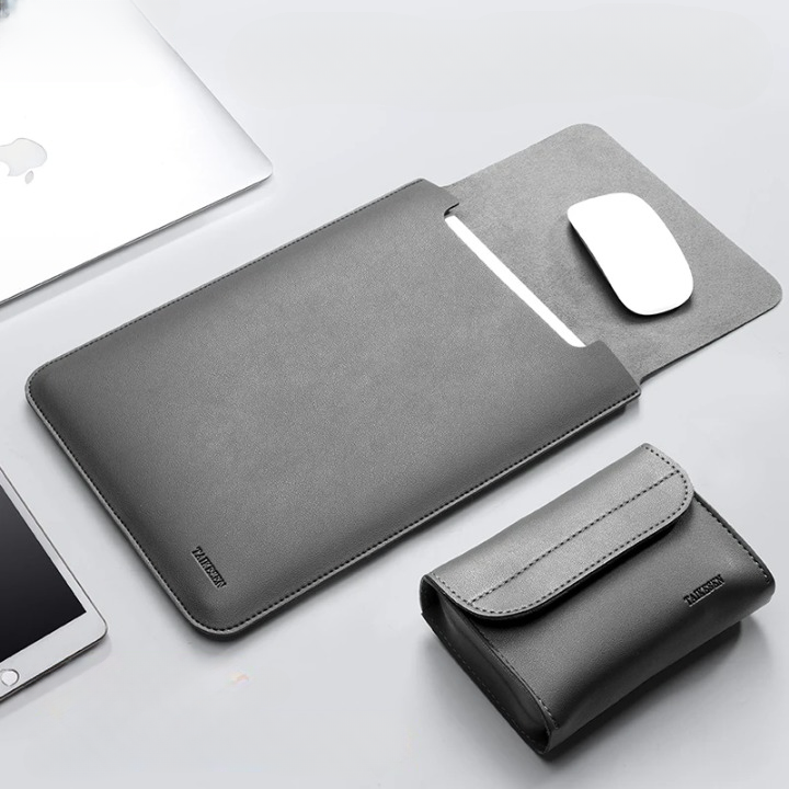 Housse pour ordinateur portable en PU non magnétique – Étui fin et étanche (11–15,6 pouces)