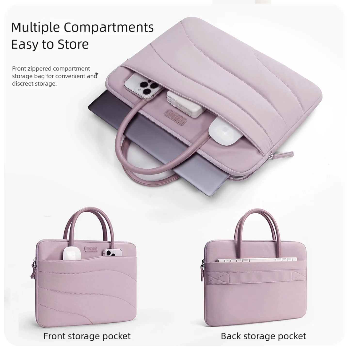 Light Cloud Padded Laptop Briefcase (13–17.3 Inch)