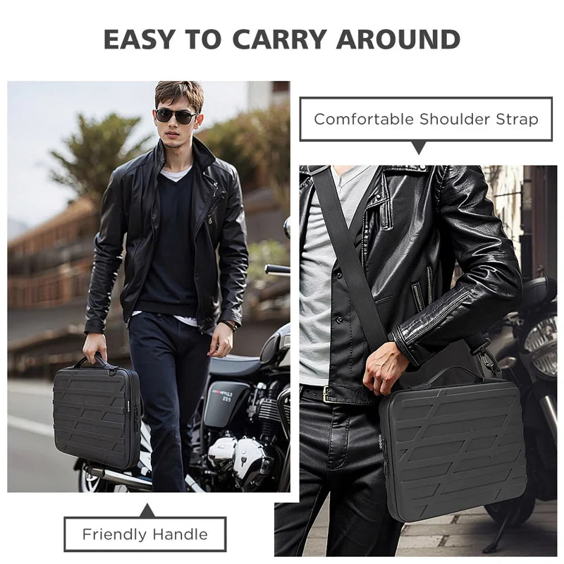 Hard Shell Laptop Briefcase with Shoulder Strap
